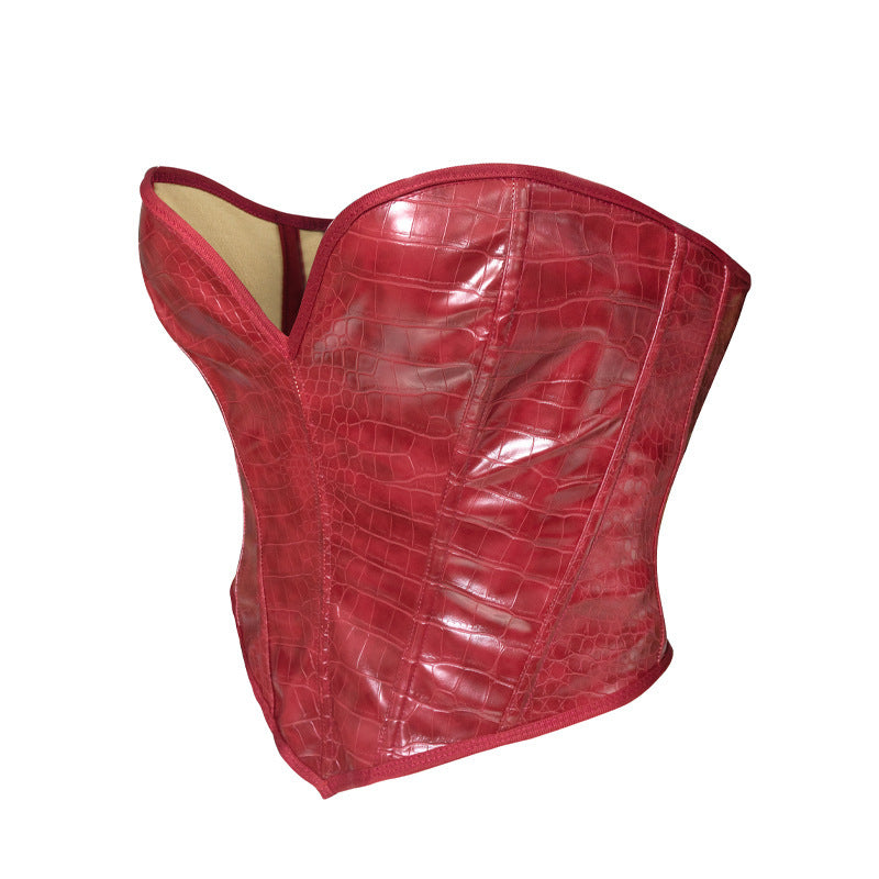 Vintage Leather Court Style Corset Belt Top