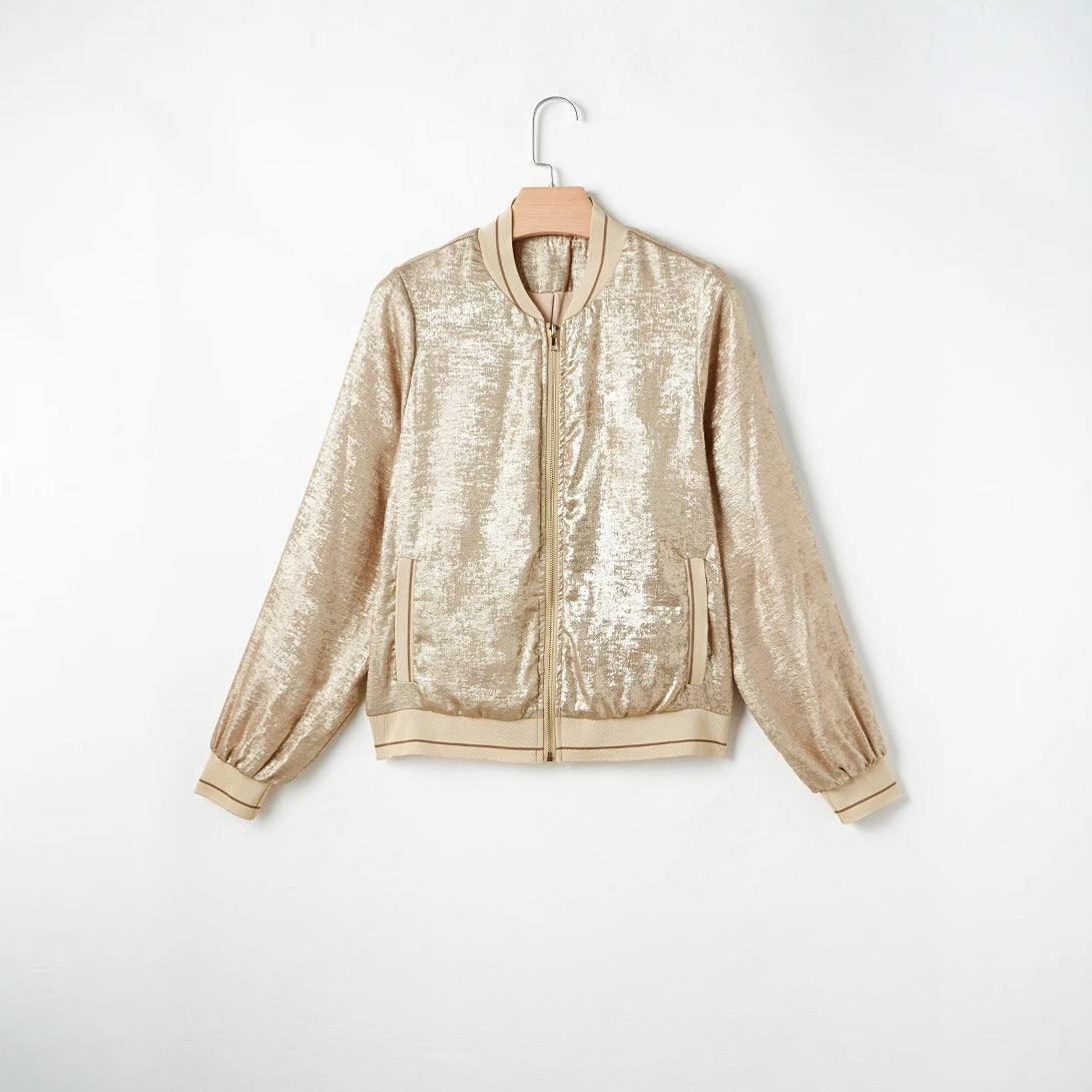 Solid Color Short Women's Casual Versatile Multi-pocket Jacket