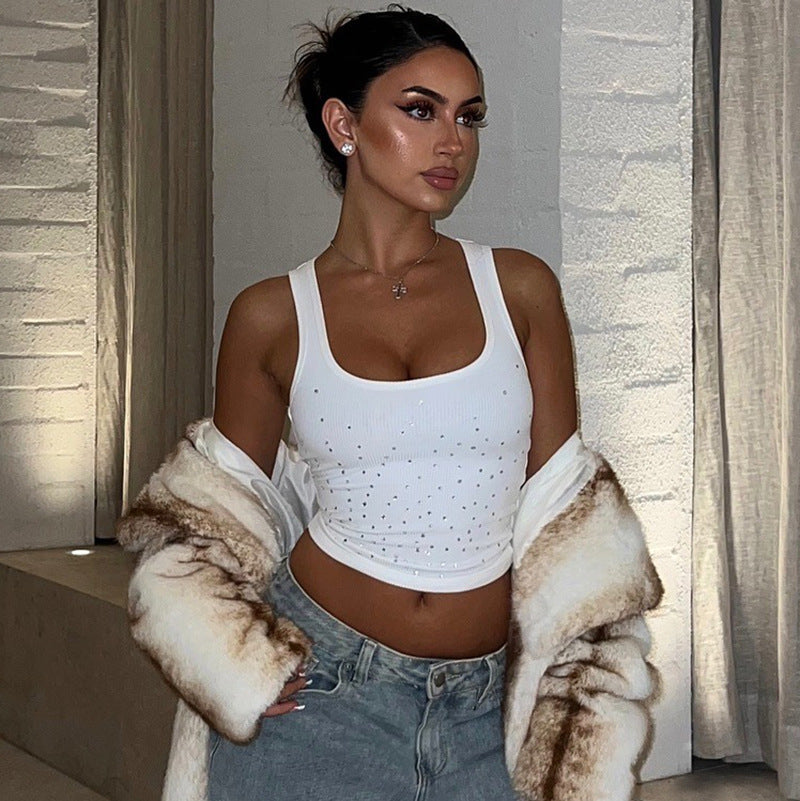 Women's Clothing Fashion Rhinestone Camisole Tube Top