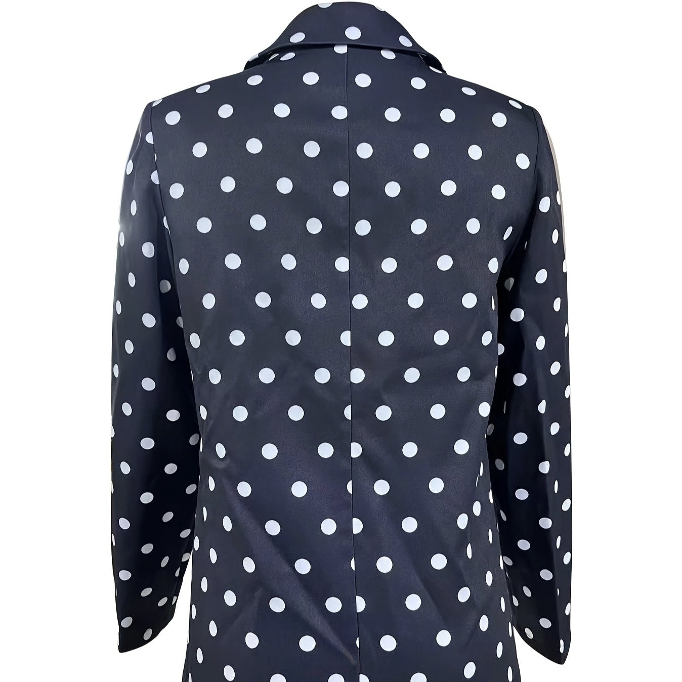 Ladies' Casual Office Anniversary Jacket With Polka Dot Print Front Opening Breathable Fashion Regular Edition Long Sleeved Suit Jacket