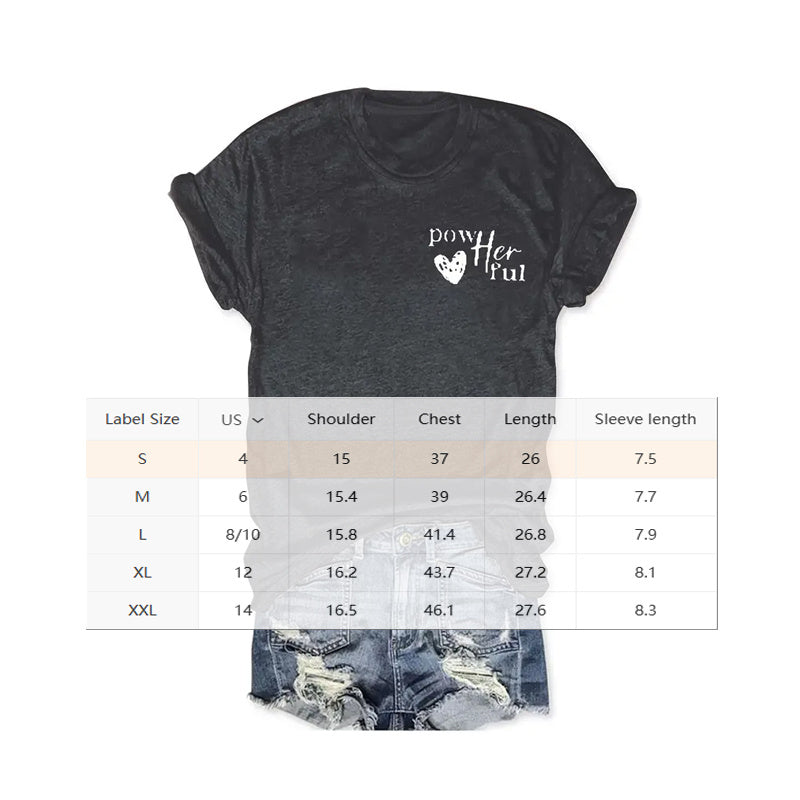 Women's Heart & Letter Print Crew Neck T-Shirt, Casual Short Sleeve Top For Spring & Summer