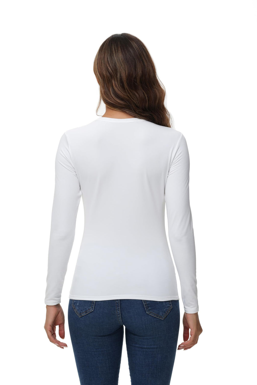 A Solid-colored Long-sleeved Top For Ladies