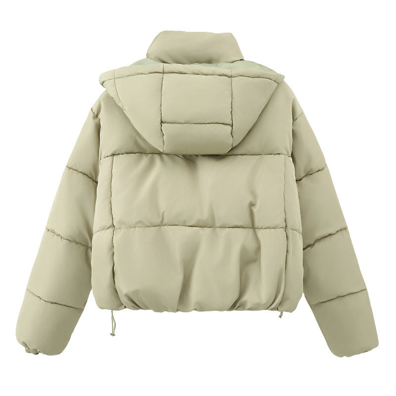 Pure Color Cotton Bread Coat Casual Loose Jacket