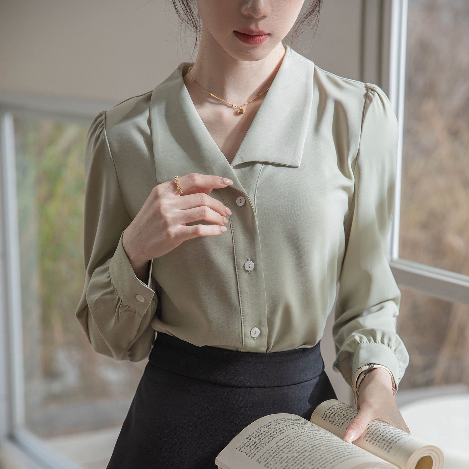 Women's High-grade Long-sleeved Shirt