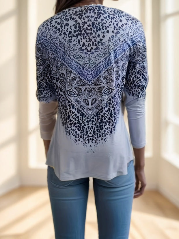 Women's Vintage Ethnic Floral Print T-Shirt