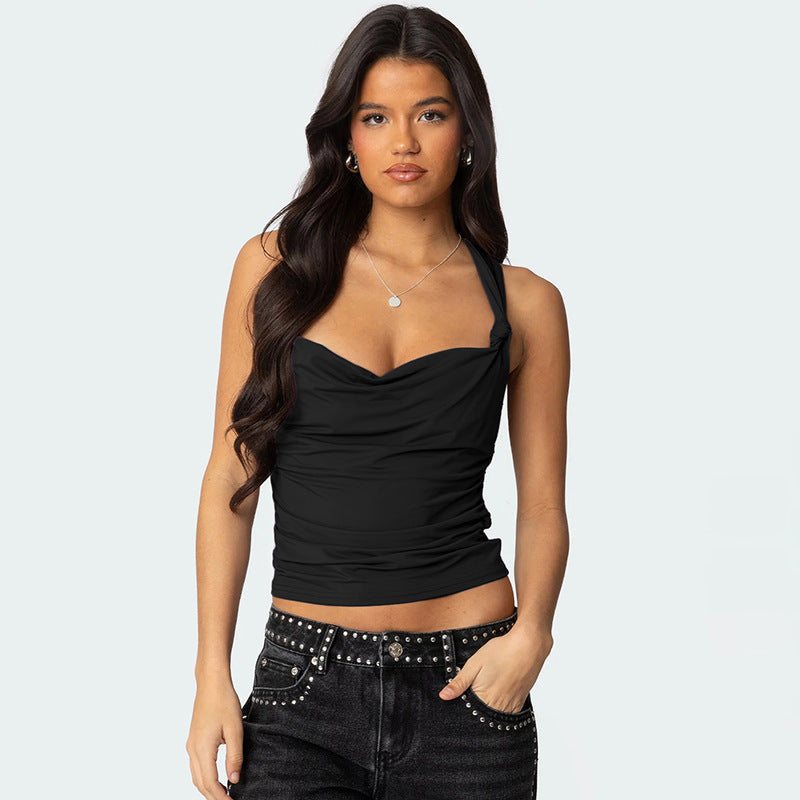 Women's Pleated Cross Cool Spicy Backless Underwaist
