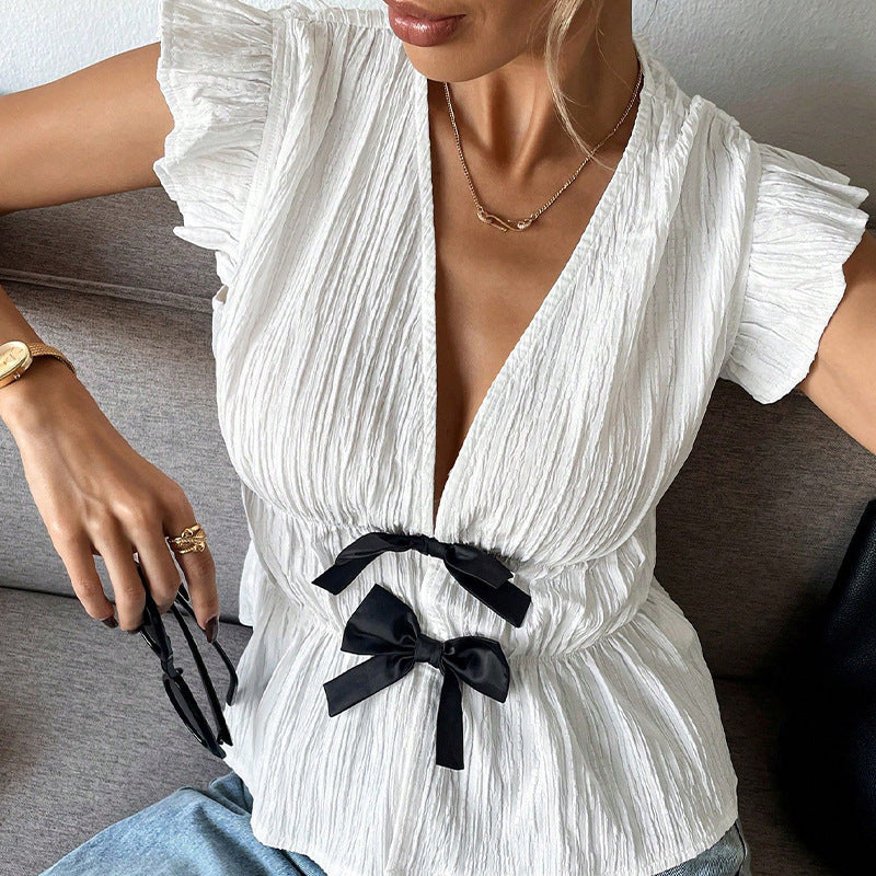 Bow Cardigan Shirt Women