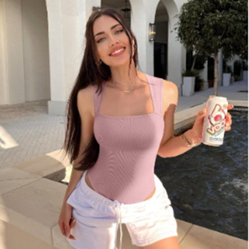 Sleeveless Vest Tight Jumpsuit