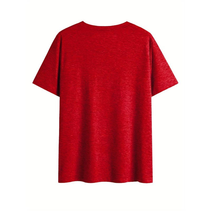 Women's Vibrant Letter Print V-Neck Tee Casual Short Sleeve Summer Top