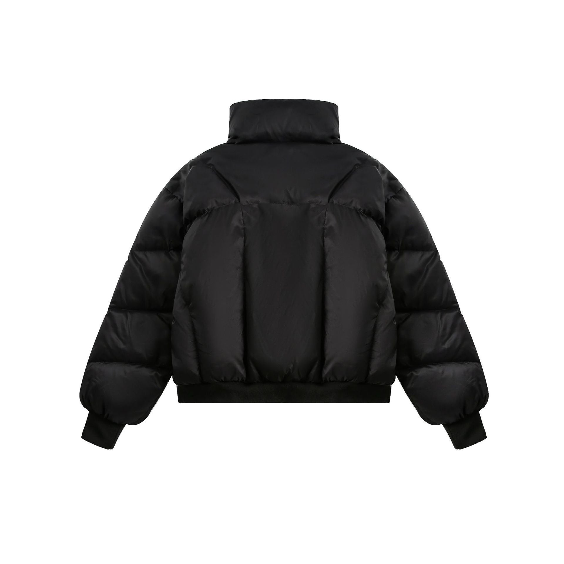 Winter New White Duck Down American Black Stand-up Collar Bread Coat