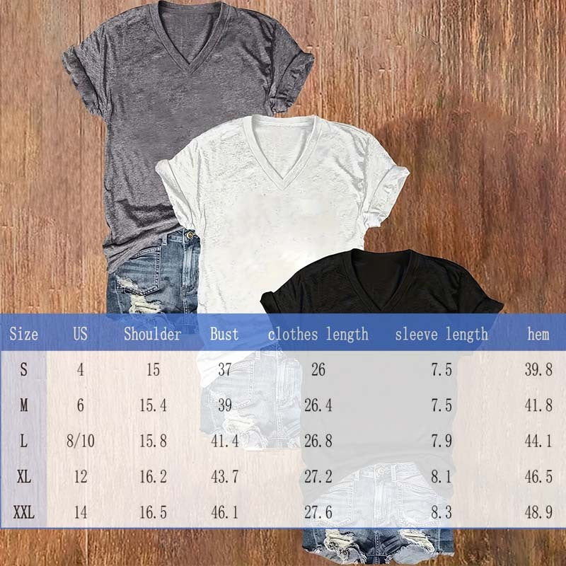 3-Pack Women's Basic V-Neck Tees Set Summer Soild Color Short Sleeve T-Shirts