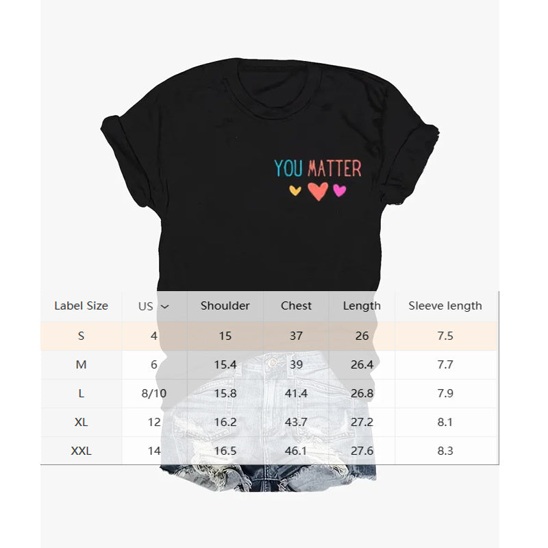 Women'S Casual Crew Neck T-Shirt With Inspirational Message, Short Sleeve Top For Summer
