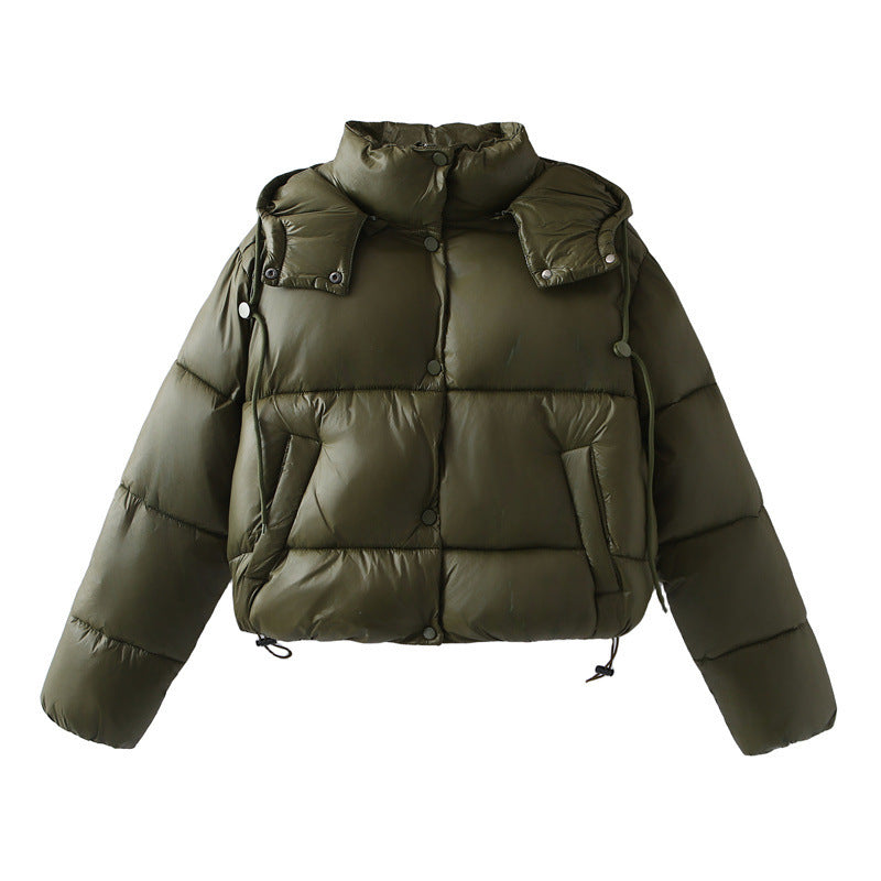 Women's European And American Hooded Short Down Coat
