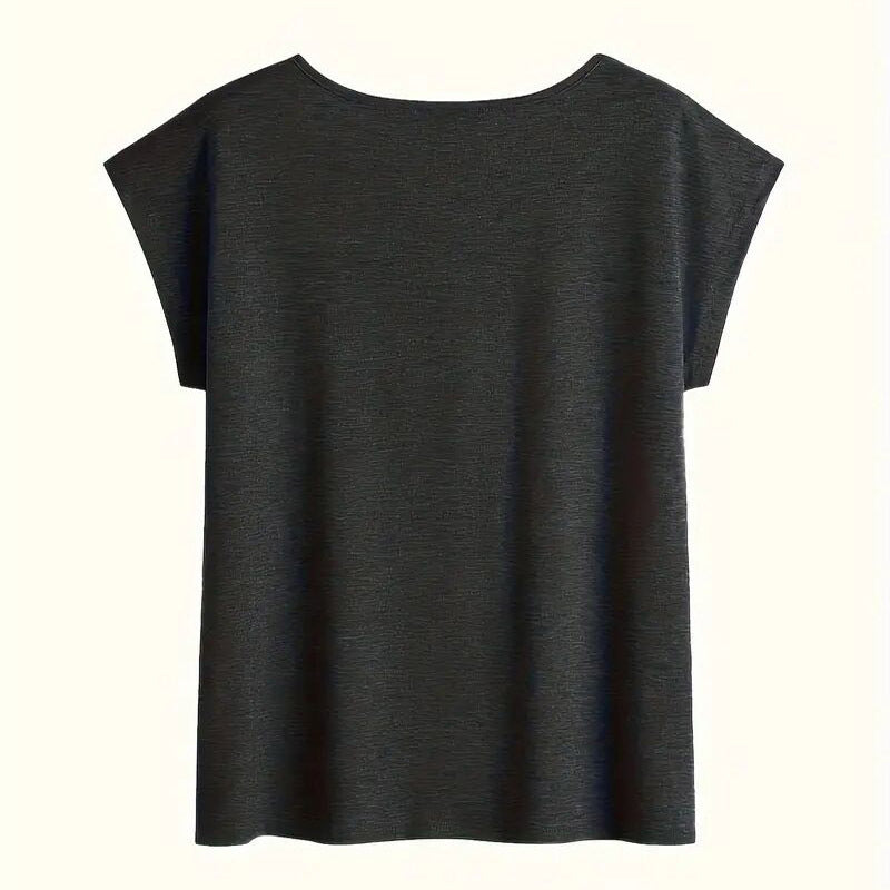 Women's Astronomy Print V-Neck T-Shirt - Galaxy Graphic Casual Summer Top