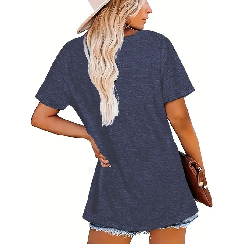 Just Breathe Dandelion T-Shirt For Women Funny Cute V-Neck Shirt Tops