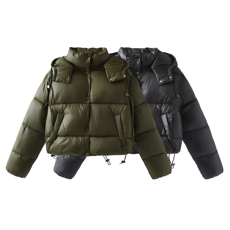 Women's European And American Hooded Short Down Coat