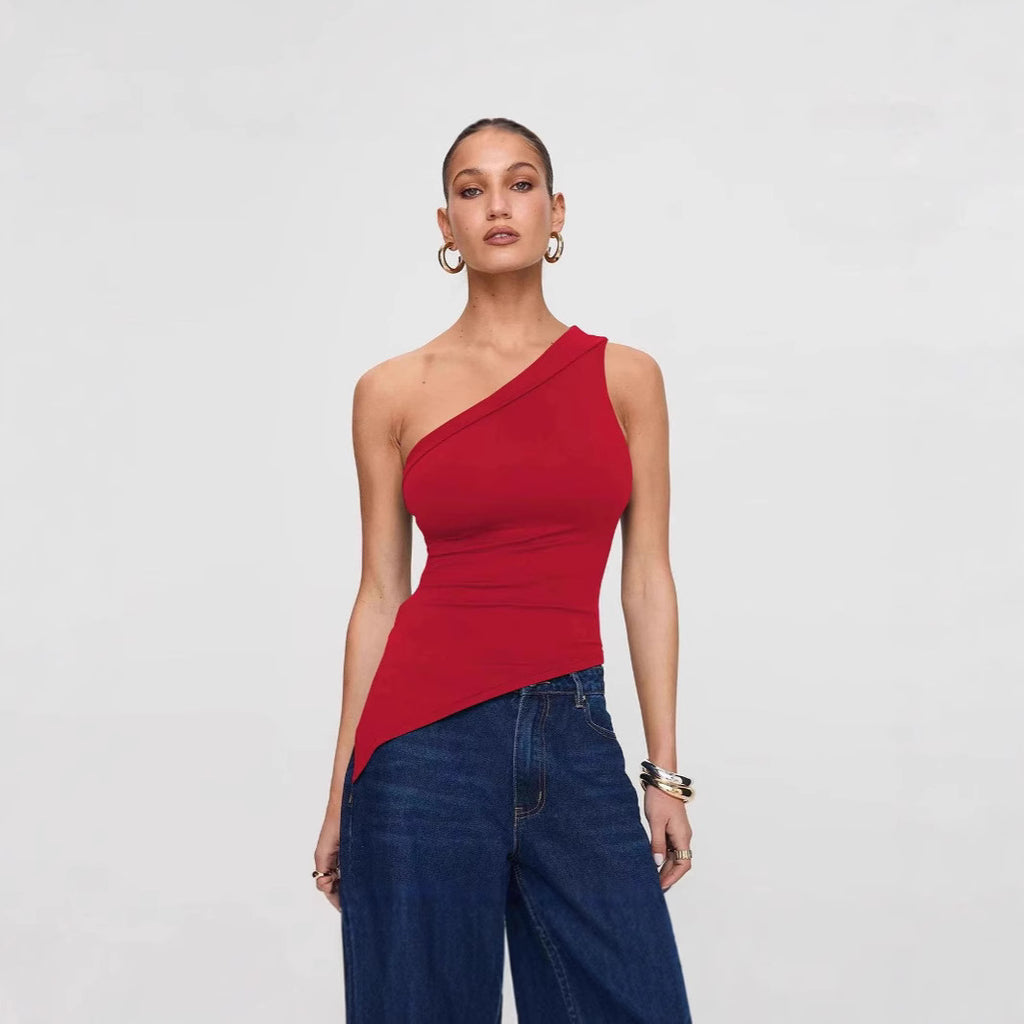 Women's Irregular Slit Design High-grade Top