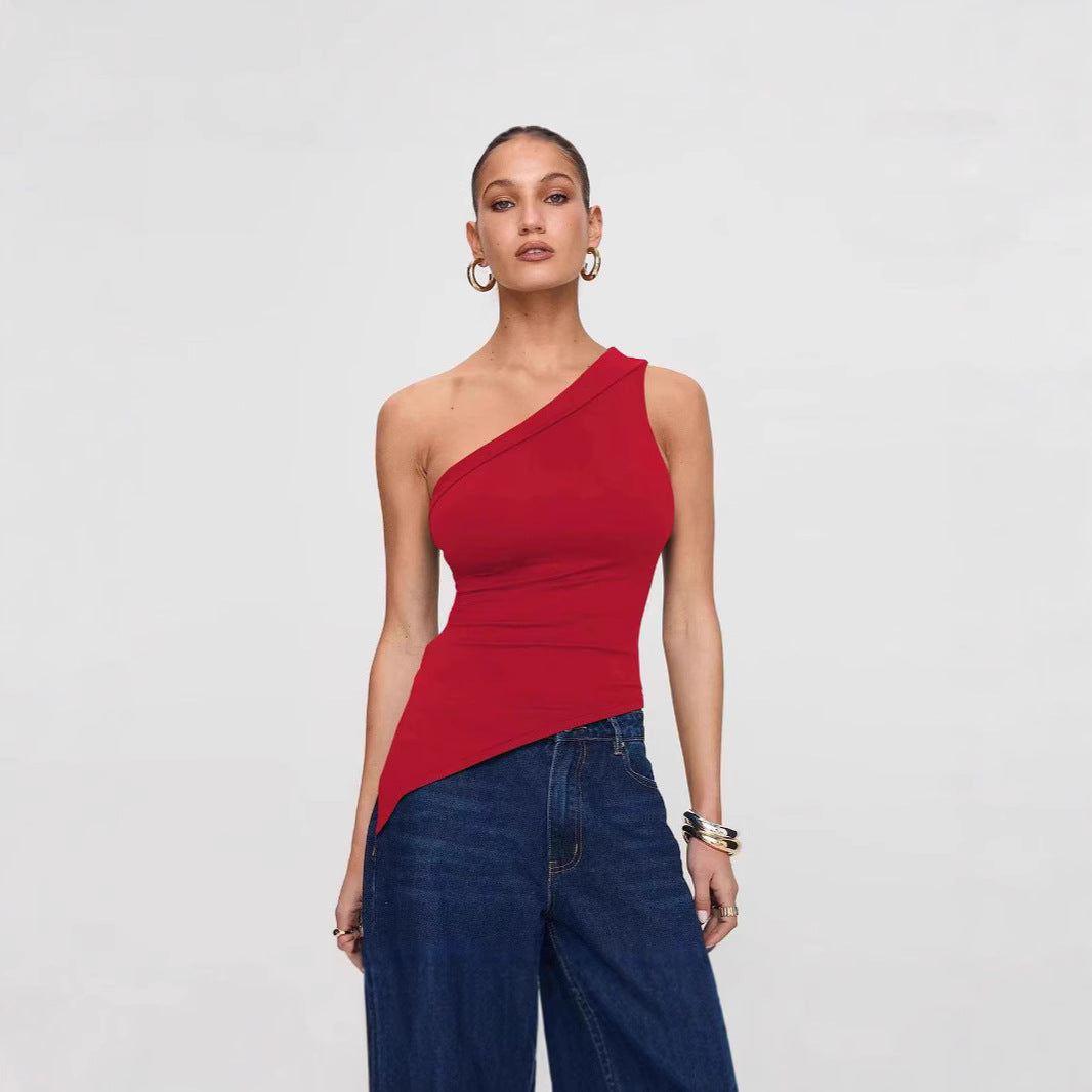 Women's Irregular Slit Design High-grade Top