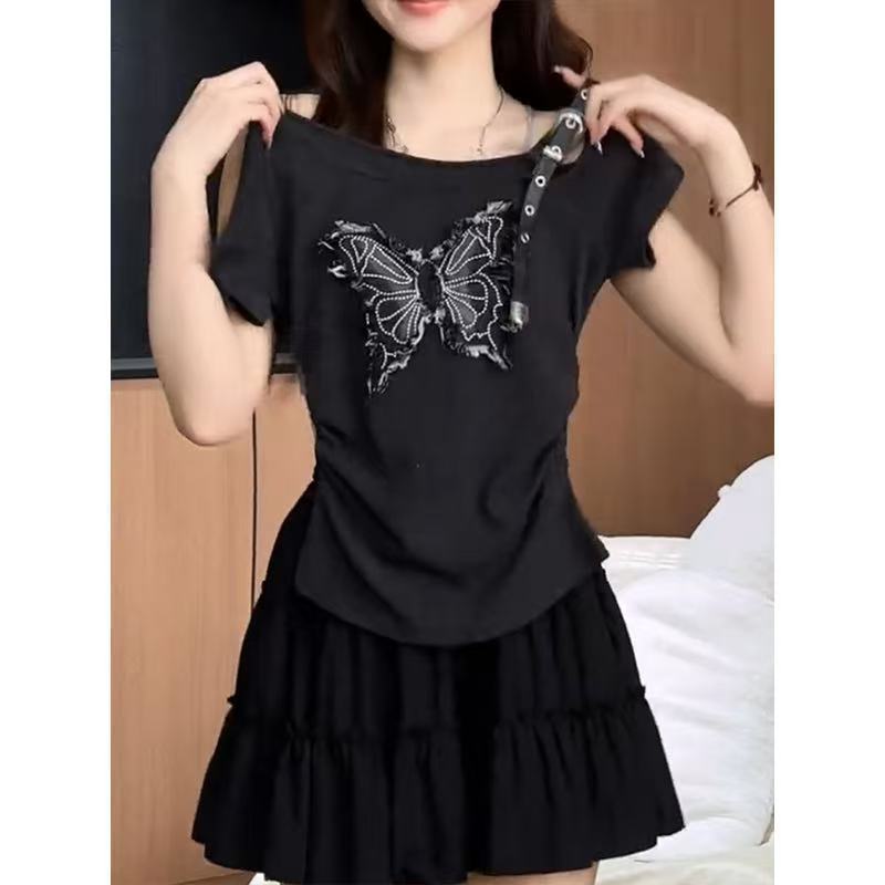 Women's Summer Slim Fit Slimming Retro Peplum Top