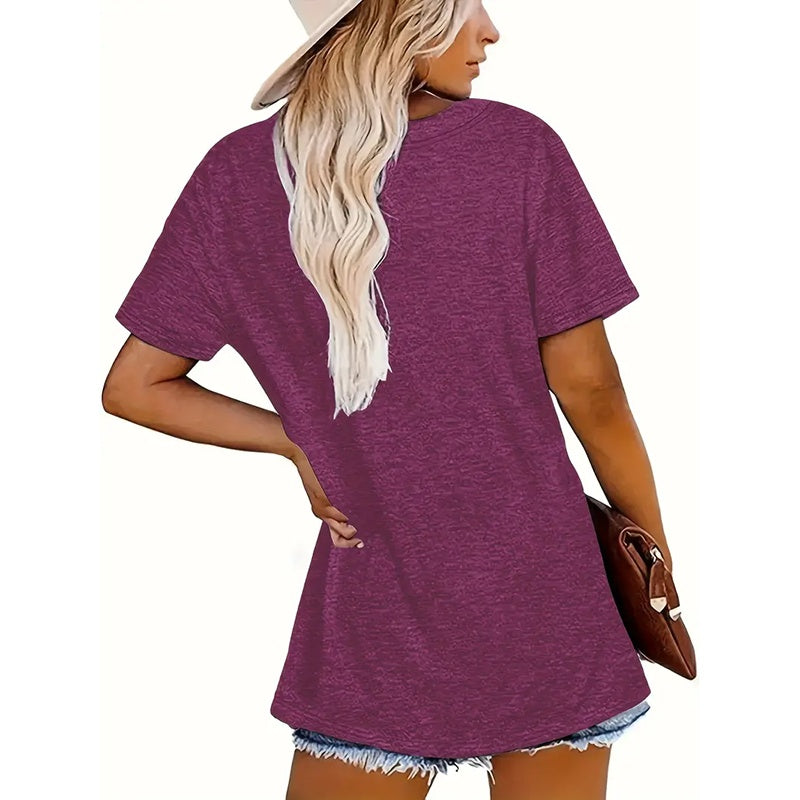 Just Breathe Dandelion T-Shirt For Women Funny Cute V-Neck Shirt Tops