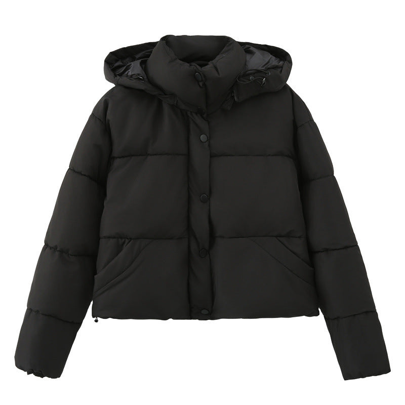 Pure Color Cotton Bread Coat Casual Loose Jacket