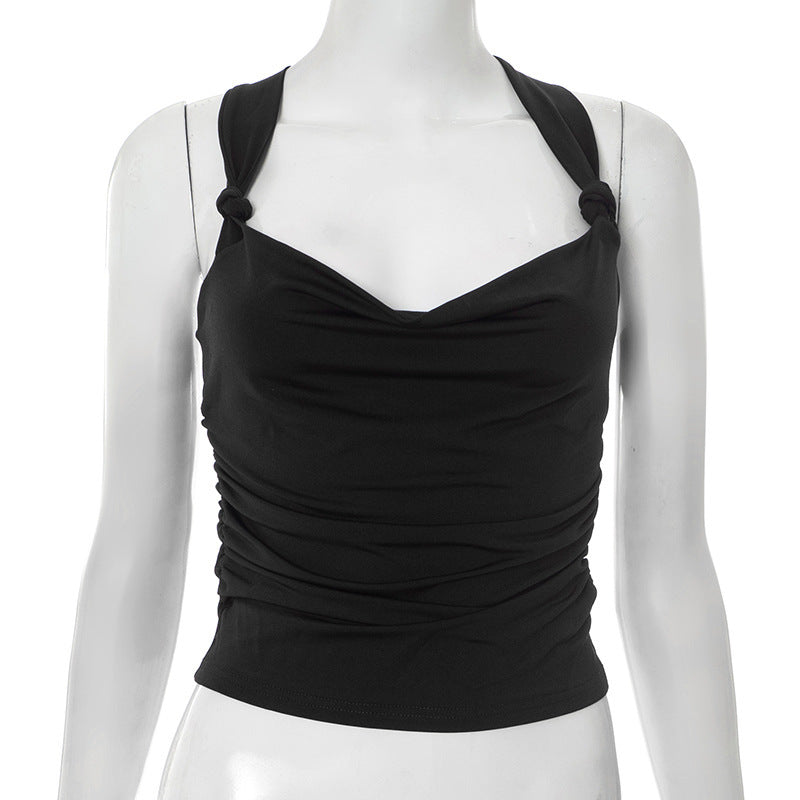 Women's Pleated Cross Cool Spicy Backless Underwaist
