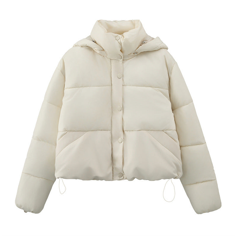 Pure Color Cotton Bread Coat Casual Loose Jacket