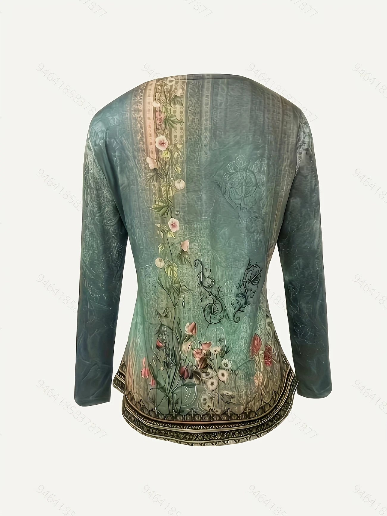 Women's Vintage Ethnic Floral Print T-Shirt